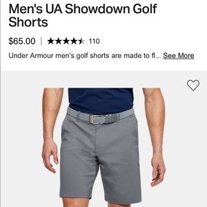 Under Armour Men’s Gray Golf Shorts - size 36
